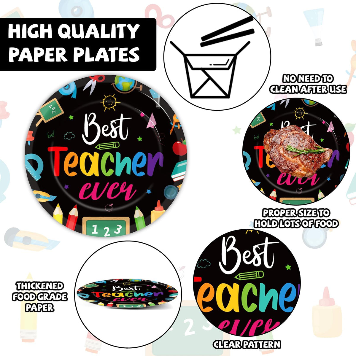 ZOIIWA teacher-themed napkins for quick, mess-free celebration cleanup