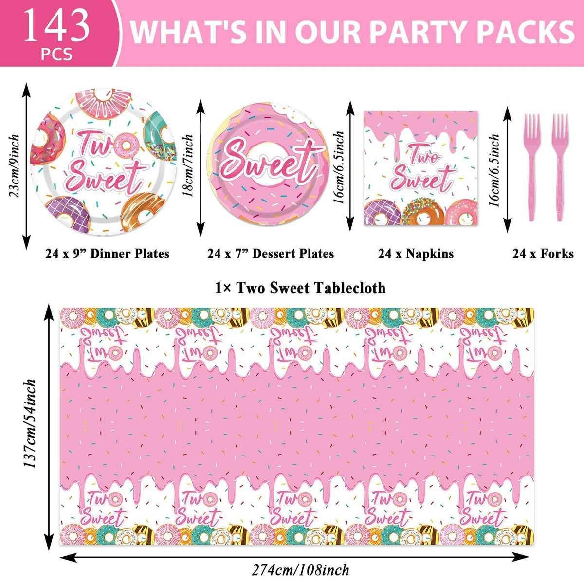 ZOIIWA two sweet donut dessert plates add color and convenience to celebrations.