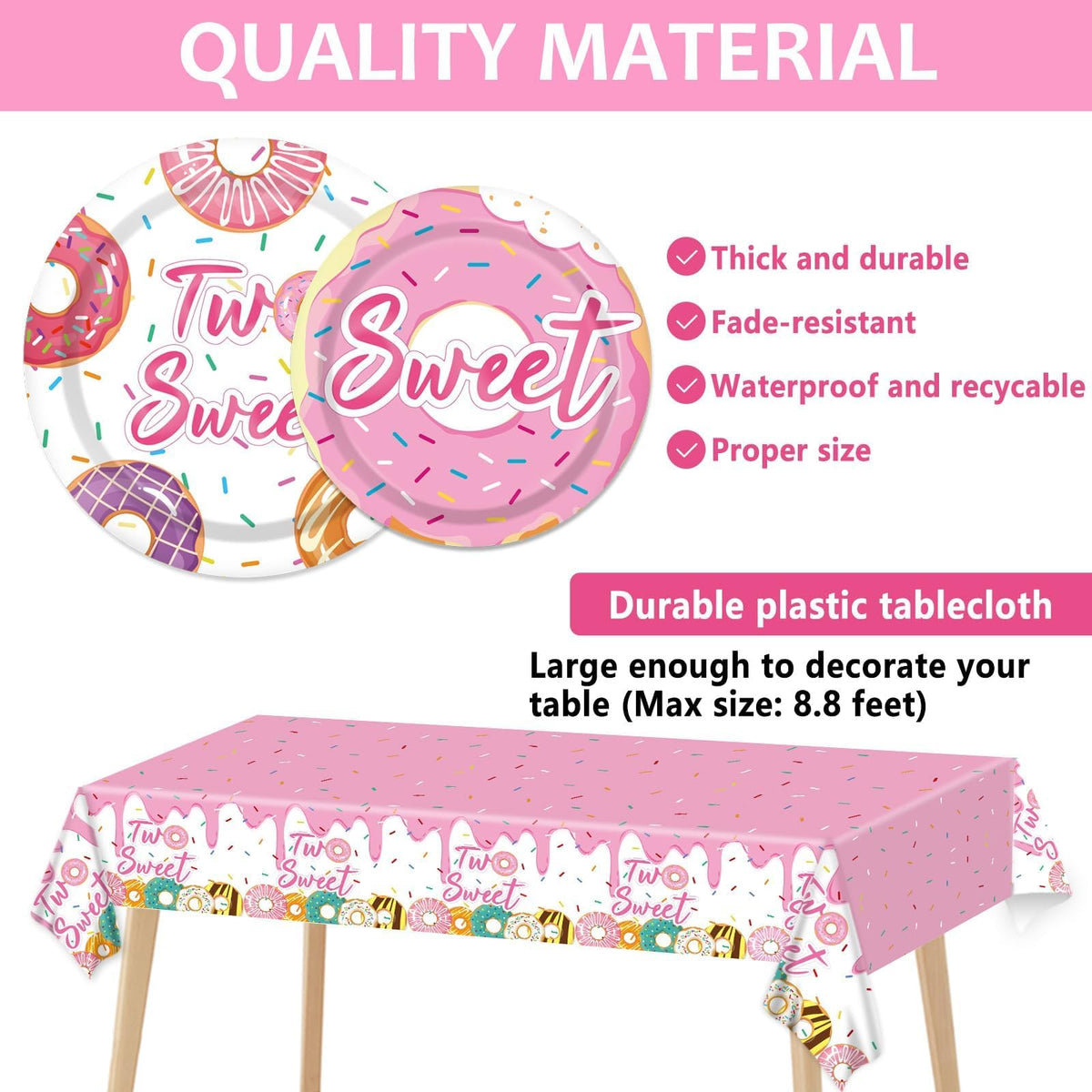 ZOIIWA two sweet donut napkins for quick cleanup and flair.