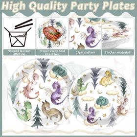 ZOIIWA watercolor dragon napkins for colorful kid-friendly use.