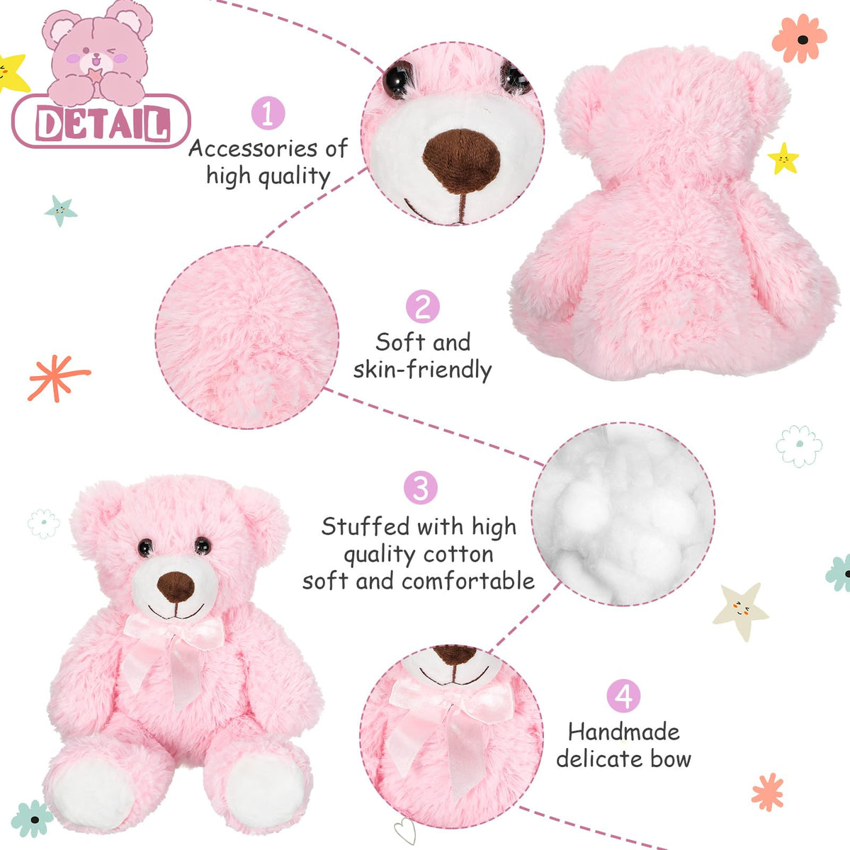 Zomiboo bears displayed in a cozy bedroom setup as cute decor accents.