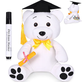Zomiboo graduation bear front view with hat, a charming keepsake for grads.