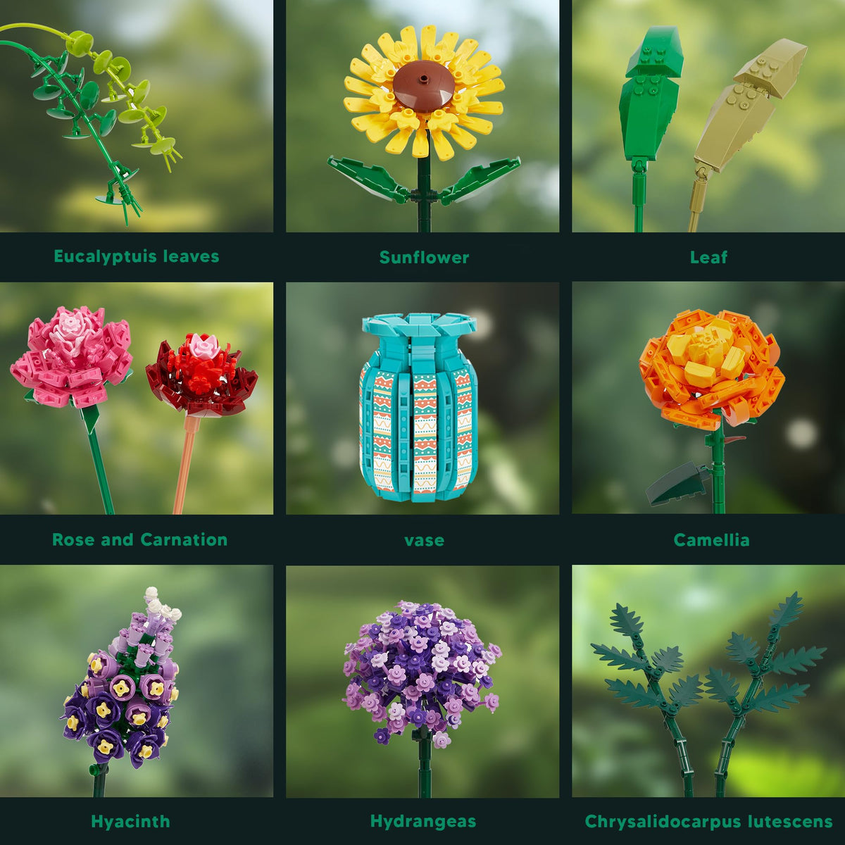 ZONECYTD eight flowers with green leaves add vibrant home decor.