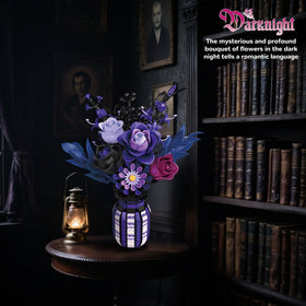 ZONECYTD dramatic office decor using the purple rose bouquet kit.