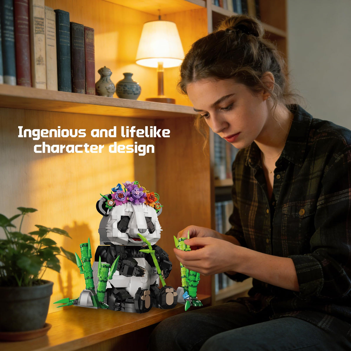 ZONECYTD Panda Building Set includes 1501 bricks for rich builds