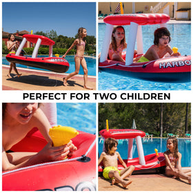 ZONETECH Fire Boat includes grab ropes for easy handling and safety.