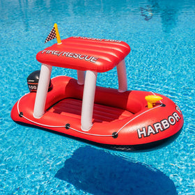 ZONETECH Fire Boat sprinkler system delivers refreshing water bursts.
