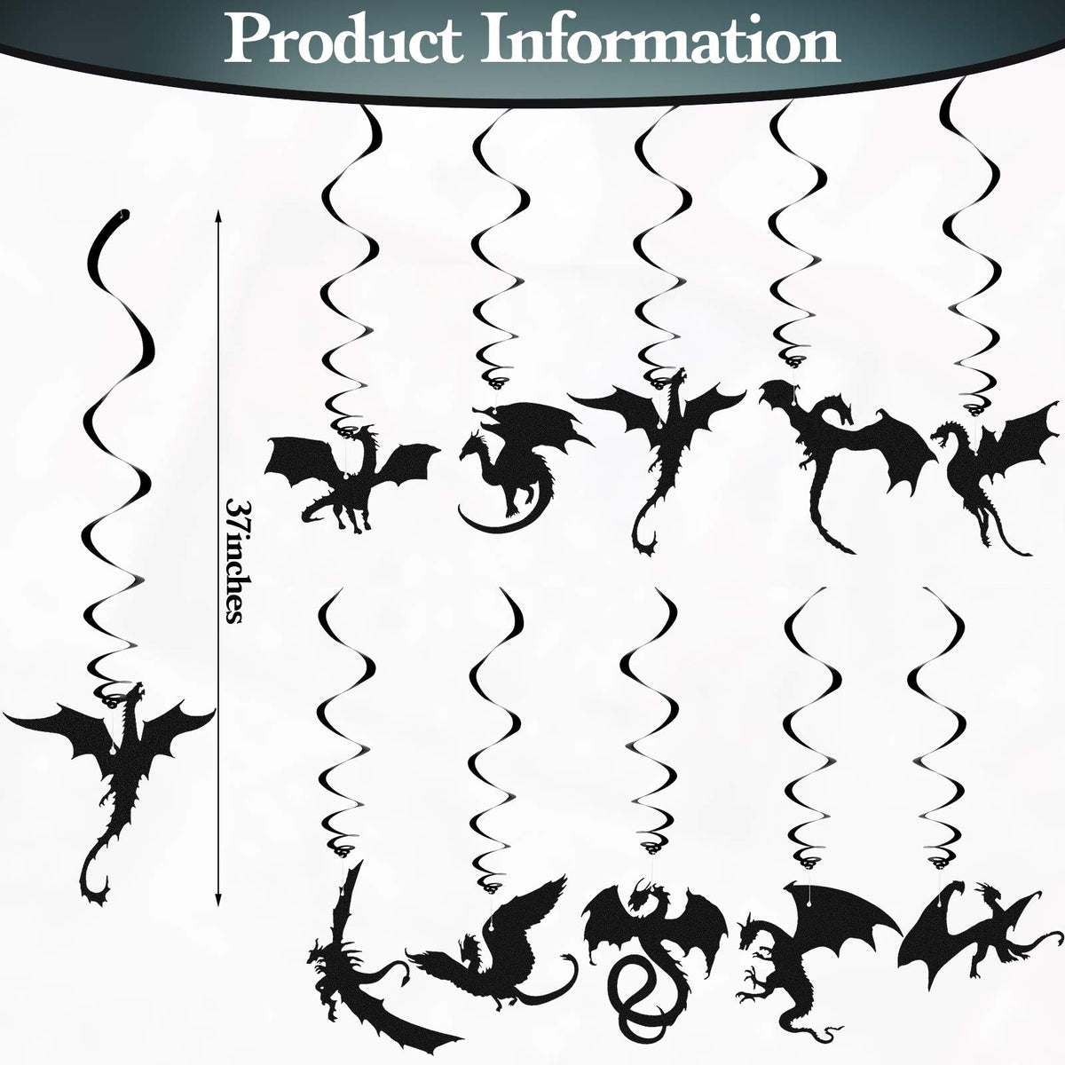 Zonon dragon banner hanging enhances wall decor for birthdays.