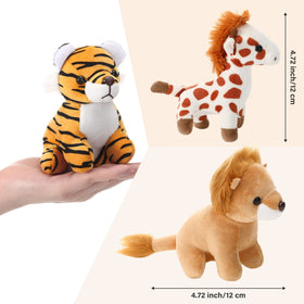 Zonon plush safari giraffe—brightly colored cuddle buddy ideal for playtime.