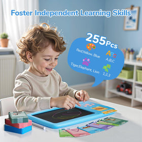ZONSTVYS Montessori-inspired language learning cards promote structured practice.