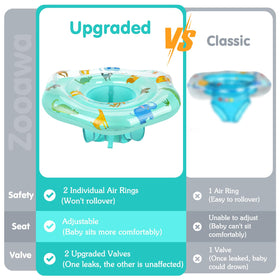 Zooawa adjustable-seat float demonstrating customized comfort for babies
