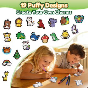 Zooi contents included: 19 animal sheets, markers, water pens, and keychains.