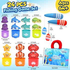 ZOOI colorful fish pieces promote tactile exploration and sorting