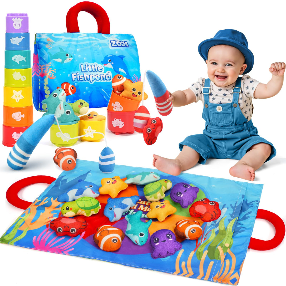 ZOOI fishing rods for toddlers designed for safe, easy pretend fishing