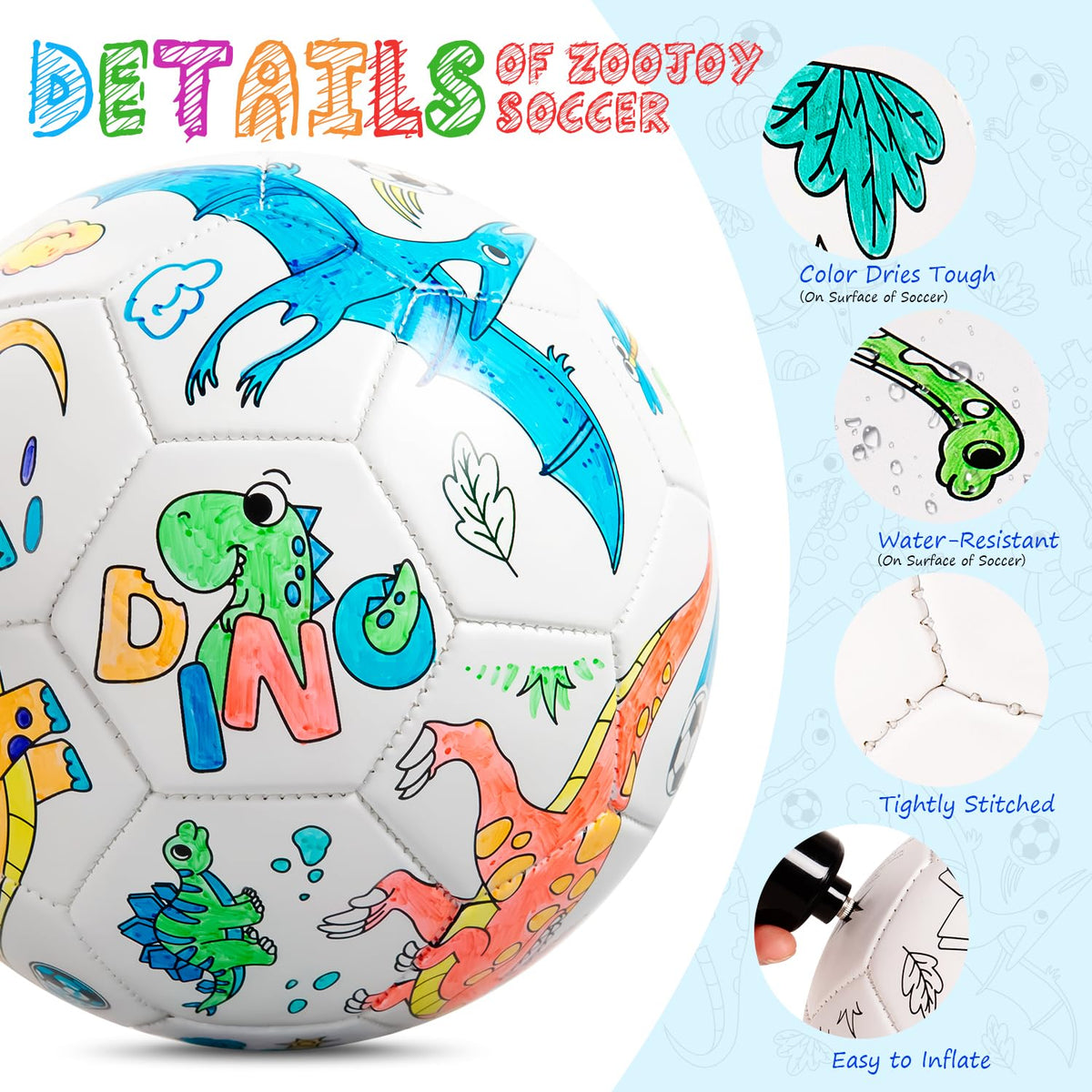 ZOOJOY 10-washable-markers-pack ready for mess-free DIY art on the ball.