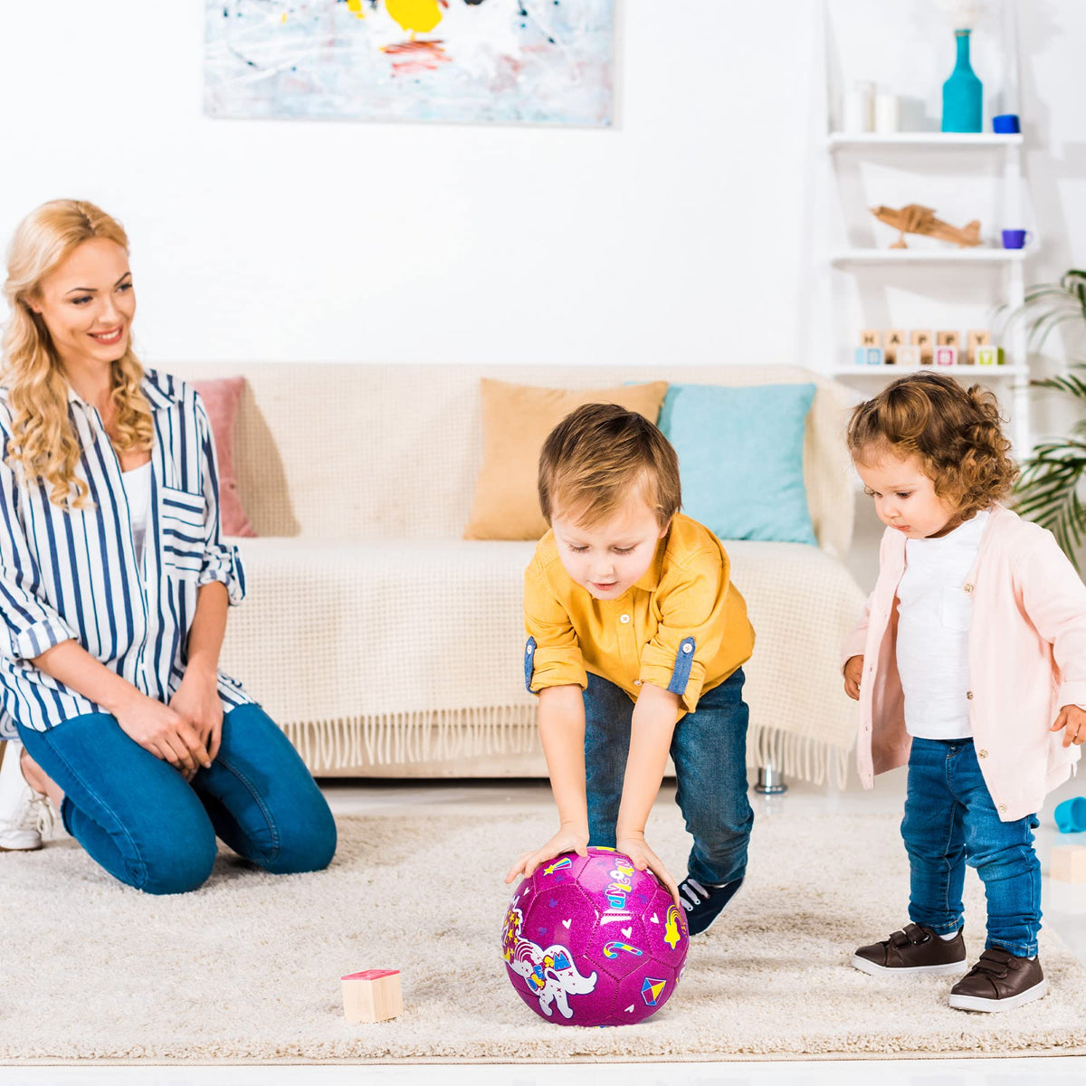 ZOOJOY age-appropriate size 3 ball fits ages 2–8 for basic skills.
