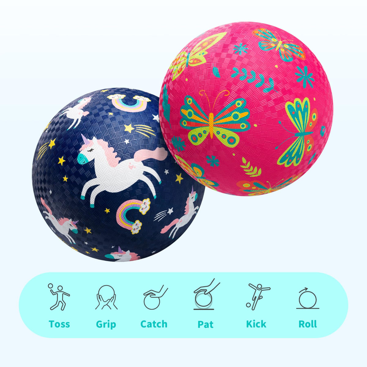ZOOJOY anti-slip surface helps kids grip the ball securely