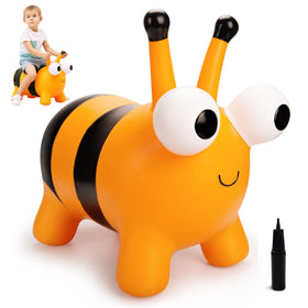 ZOOJOY Bee Bouncy Hopper front view highlights friendly design for safe toddler play