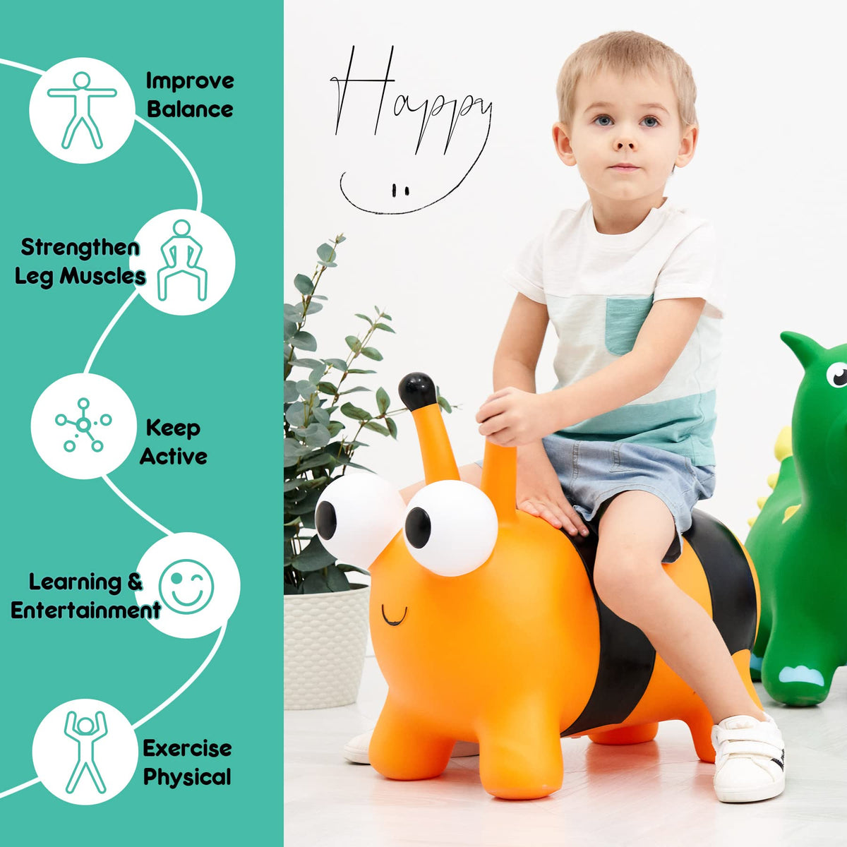 ZOOJOY Bee Bouncy Hopper inflation valve reveals quick setup for playtime