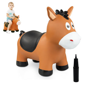 ZOOJOY Bouncy Horse cartoon face enhances imaginative play and friendly interactions.