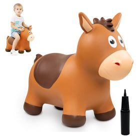 ZOOJOY bouncy horse front view encourages toddler ride and exploration