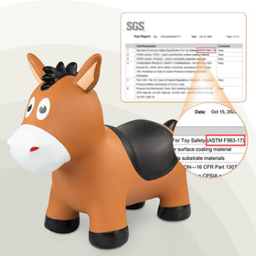 ZOOJOY Bouncy Horse young child ride promotes active balance and coordination.