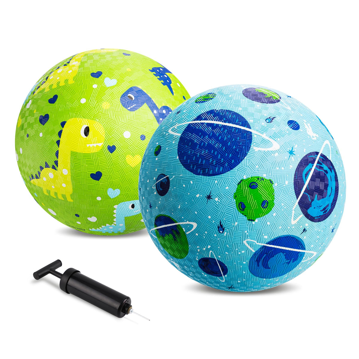 ZOOJOY cartoon playground balls 2-pack for safe toddler play indoors or outdoors.
