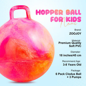 ZOOJOY Clouds Hopper Ball 6-pack ideal for group games and classrooms.