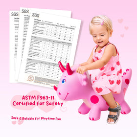 ZOOJOY Dinosaur Bouncy Horse child enjoying active play at home.