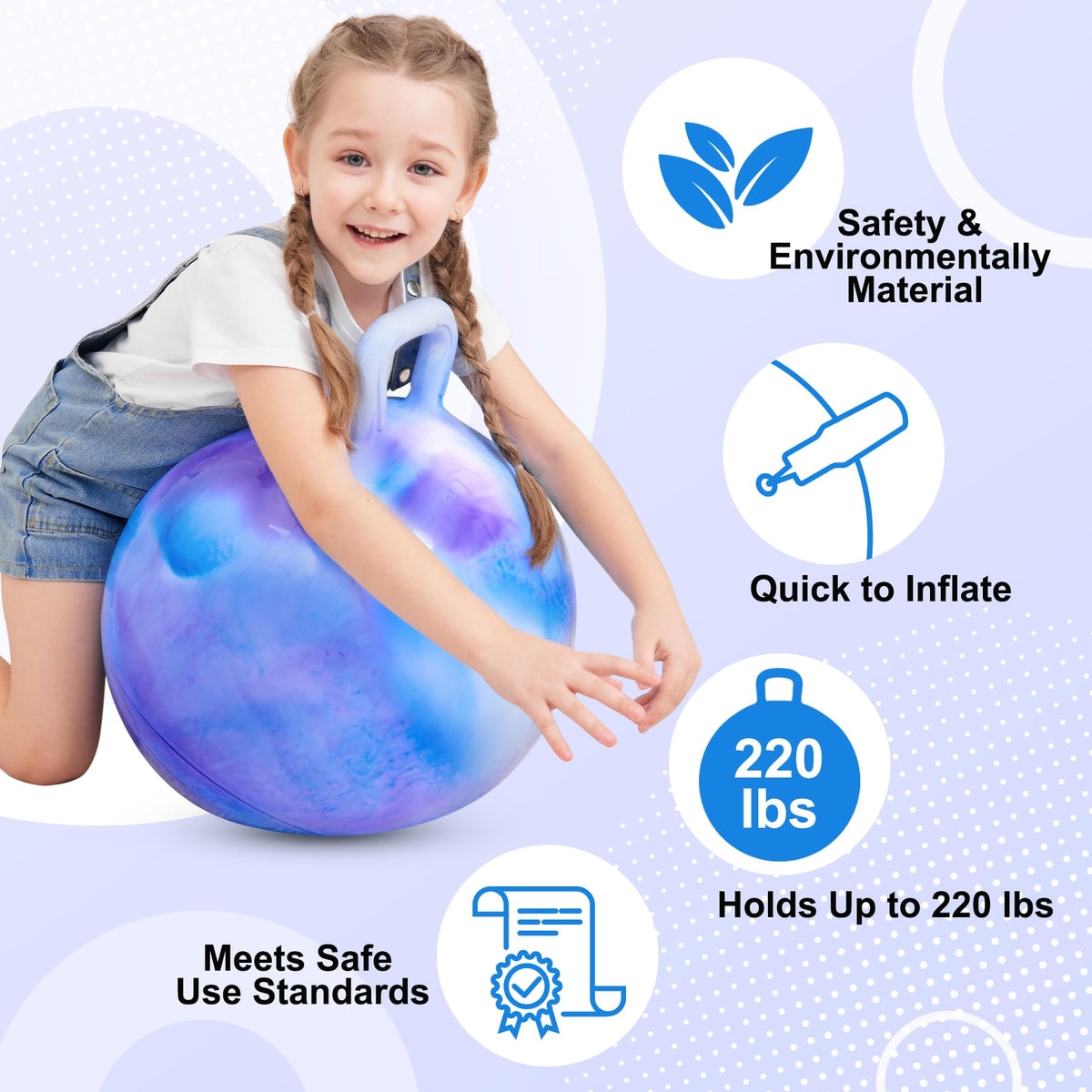 ZOOJOY glow hopper ball used for indoor and outdoor fun