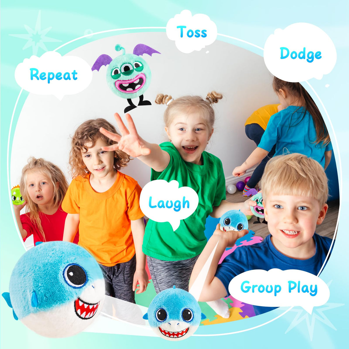 ZOOJOY handheld bouncy ball designed for little hands to grip and throw.