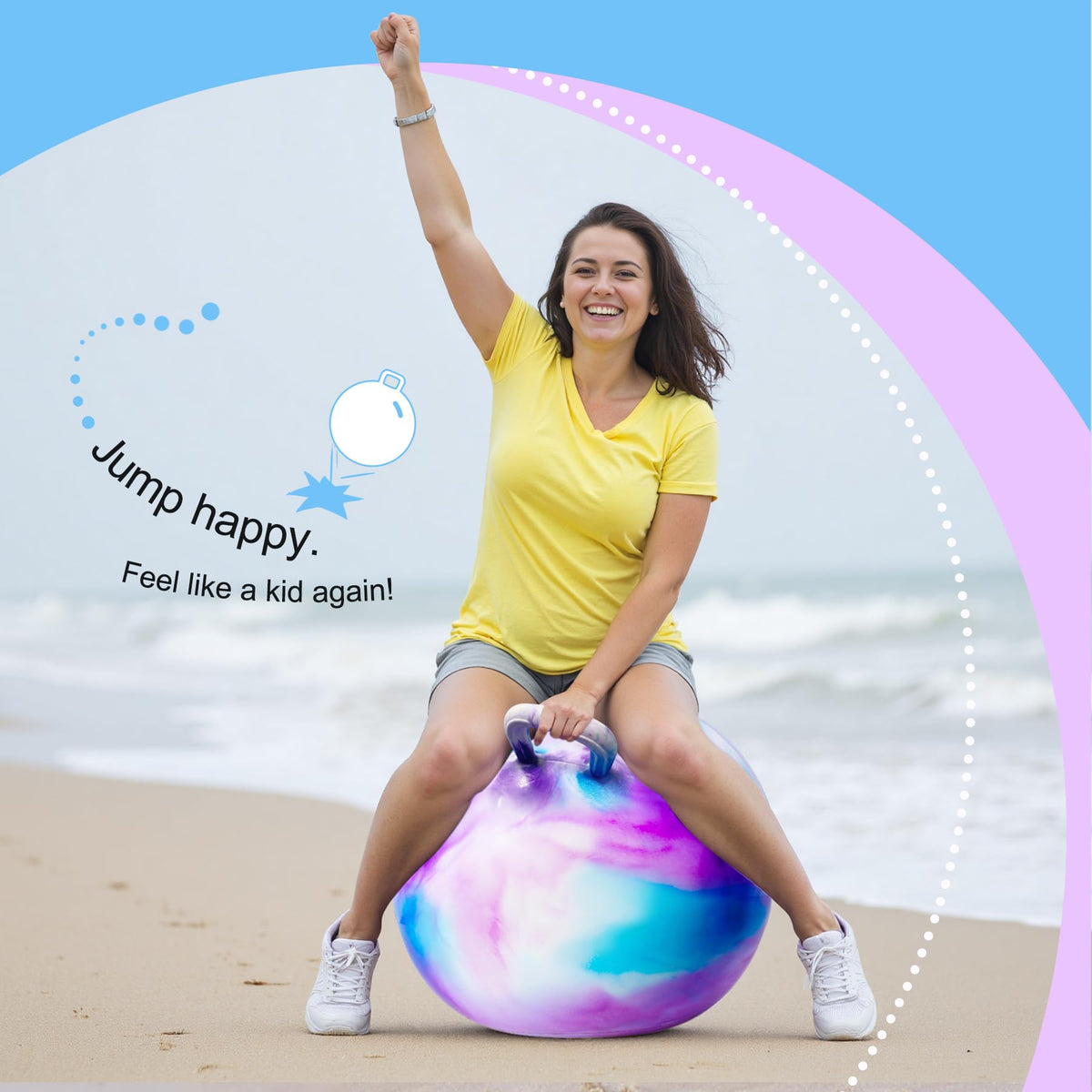 ZOOJOY heavy-duty PVC ball shows durable construction for long-lasting use.