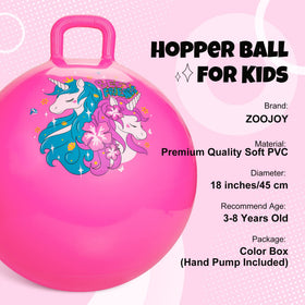 ZOOJOY 18-inch diameter hopper ball for safe, age-appropriate bouncing