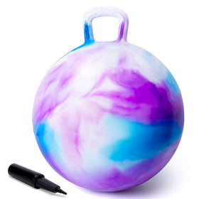ZOOJOY hopper ball with colorful clouds pattern and handle for safe indoor play.