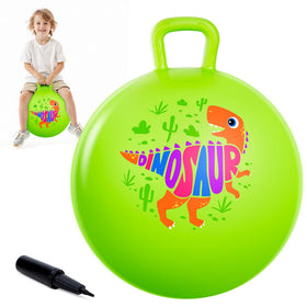 ZOOJOY Hopper Ball with dinosaur print and handle boosts imaginative play and active fun.