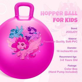 Close-up of the textured handle on the ZOOJOY Hopper Ball.