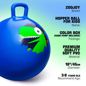Close-up of ZOOJOY Hopper Ball handle grip for secure bouncing