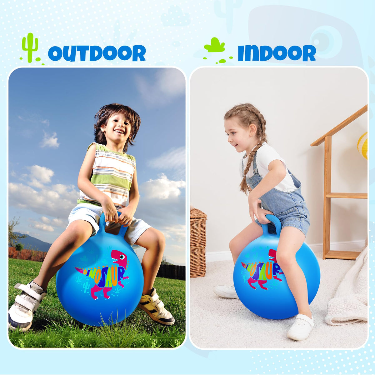 ZOOJOY dinosaur hopper for indoor and outdoor fun and energy burn.