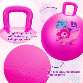 Inflation pump included for quick setup with the ZOOJOY Unicorn Hopper Ball.