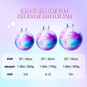 ZOOJOY colorful clouds ball in action supports balance and coordination during play.