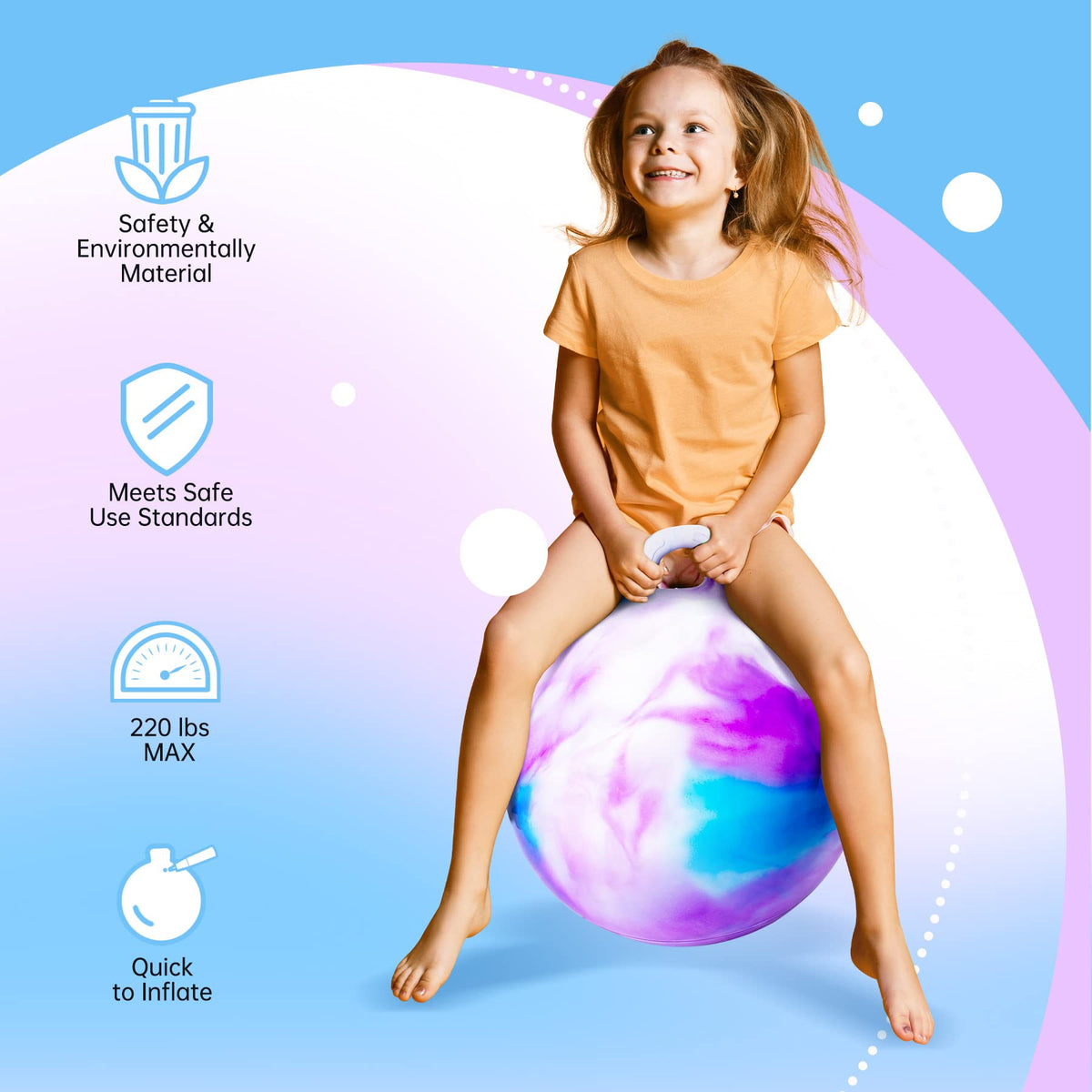 ZOOJOY hopper ball non-slip base supports confident bouncing on any surface