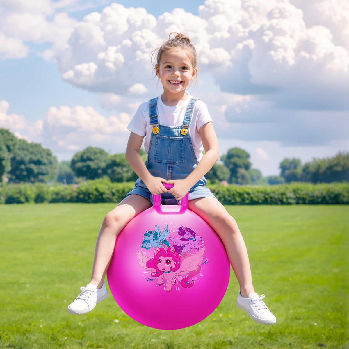 Non-slip bottom helps keep little jumpers steady during play.