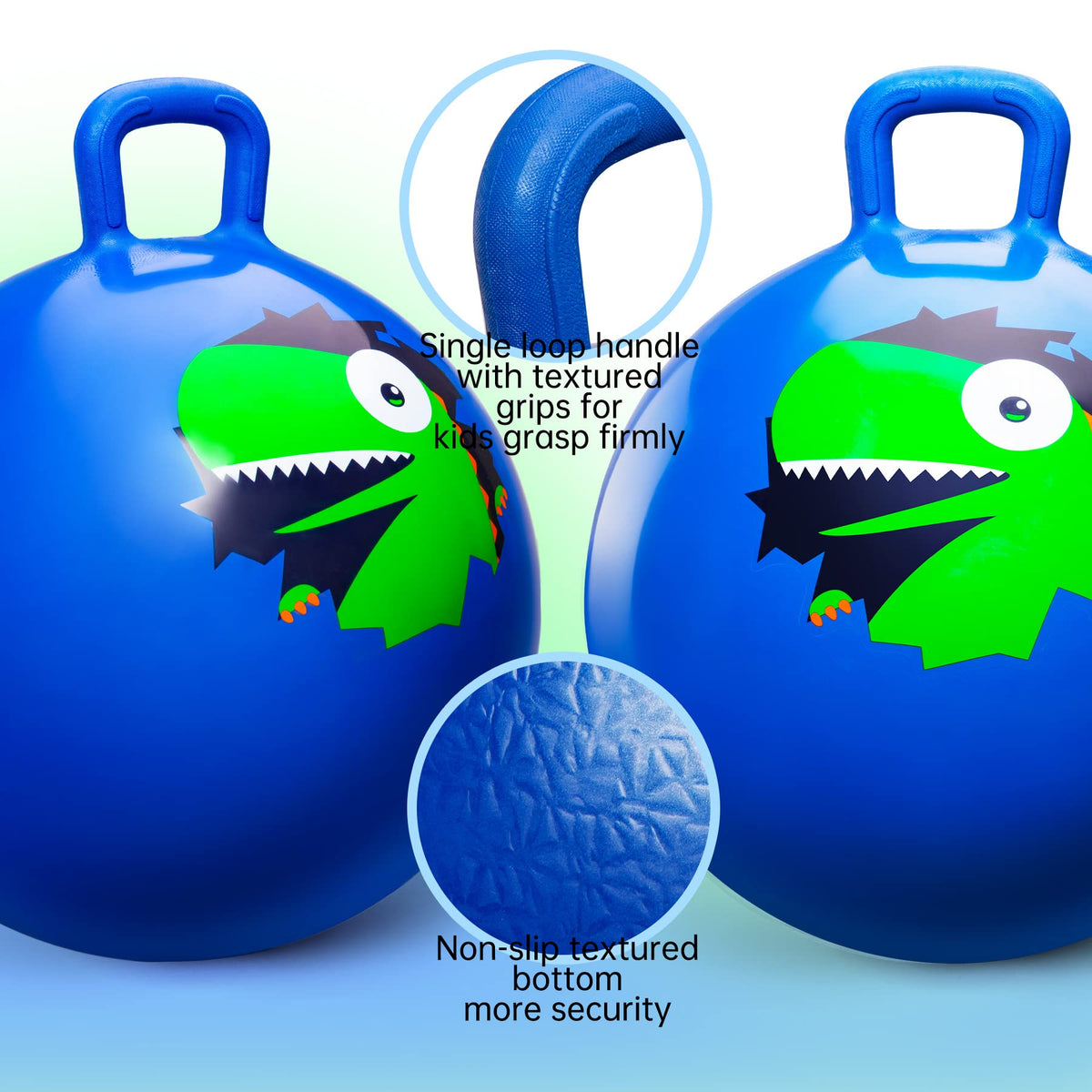 ZOOJOY Hopper Ball with non-slip bottom for safe indoor use