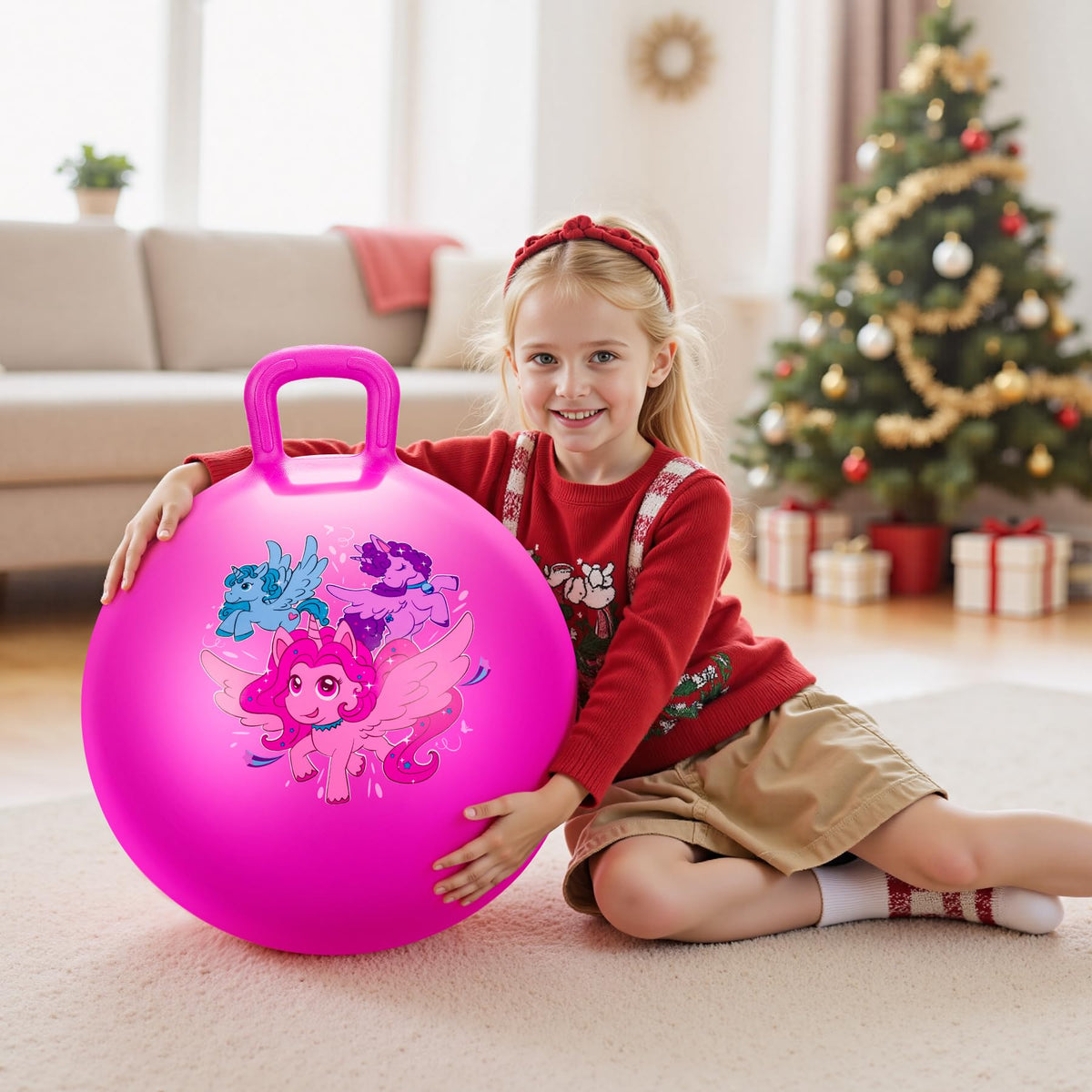 Durable, thickened materials designed for everyday bouncing sessions.