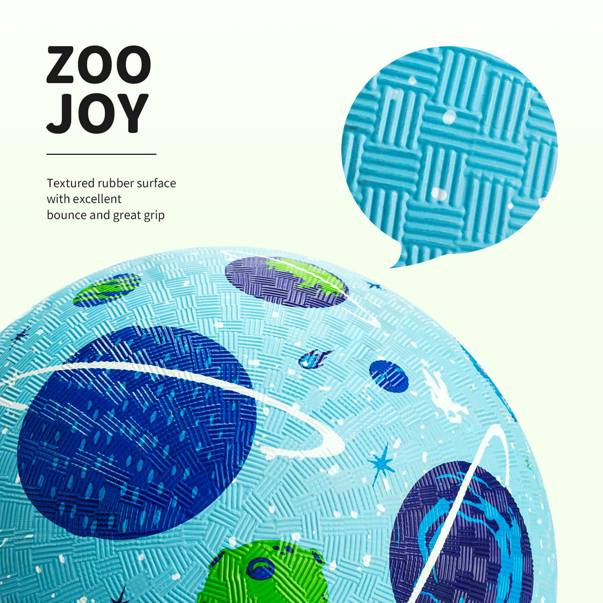ZOOJOY ball used indoors and outdoors for versatile play sessions.