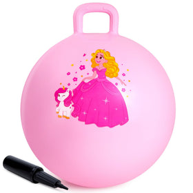 ZOOJOY Princess Hopper Ball 18in pink for kids 3–8, imaginative play.