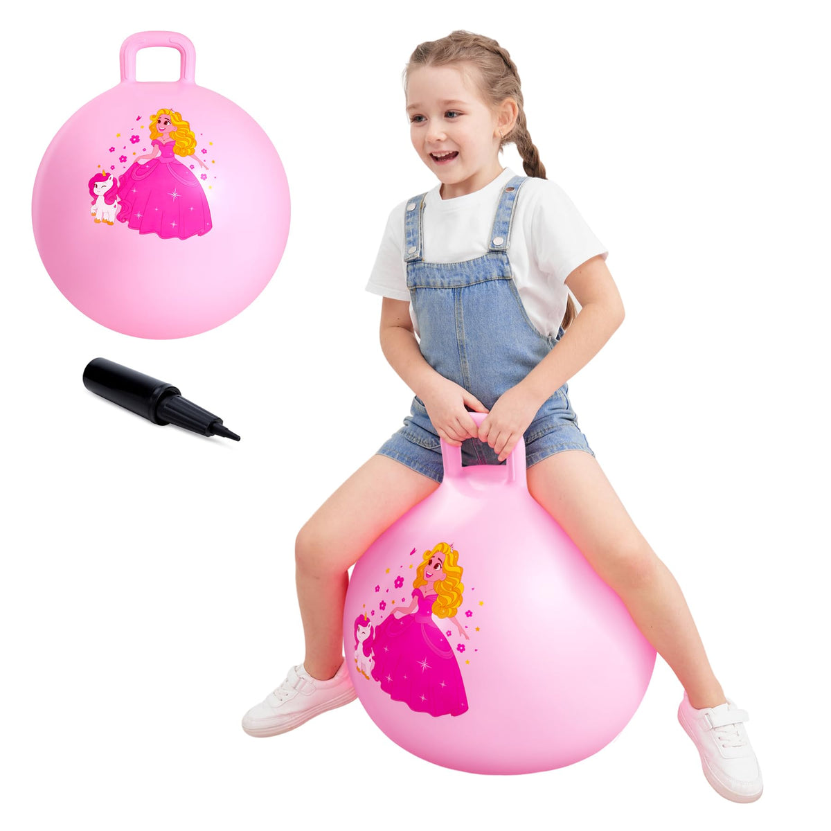 ZOOJOY Princess Hopper Ball in gift box, ideal birthday surprise.