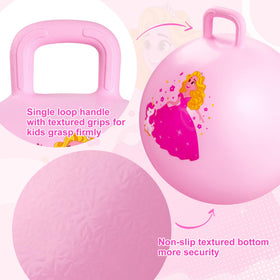 ZOOJOY Princess Hopper Ball with pump included for quick setup.