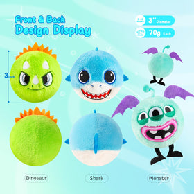 ZOOJOY shark plush ball encourages active tossing and hand-eye coordination.
