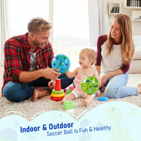 ZOOJOY Soccer Ball Size 2 soft non-toxic PVC for safe pretend play.